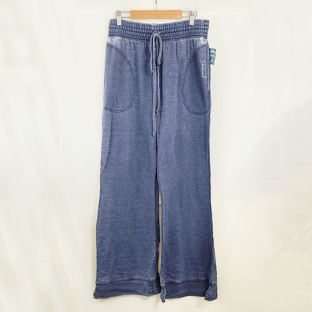 Free People Cozy Cool Girl lounge pants Dark Sapphire Blue NEW - Picture 3 of 7